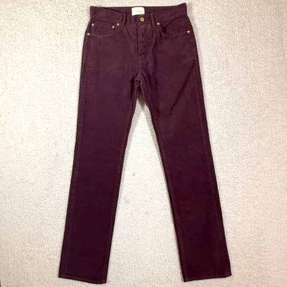 Sid Mashburn Purple Burgundy Corduroy Pants Sz 30x32 Comfy Classic Button Fly - Picture 1 of 13